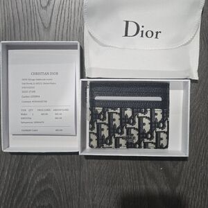 Dior Monogram Black and White Card Holder